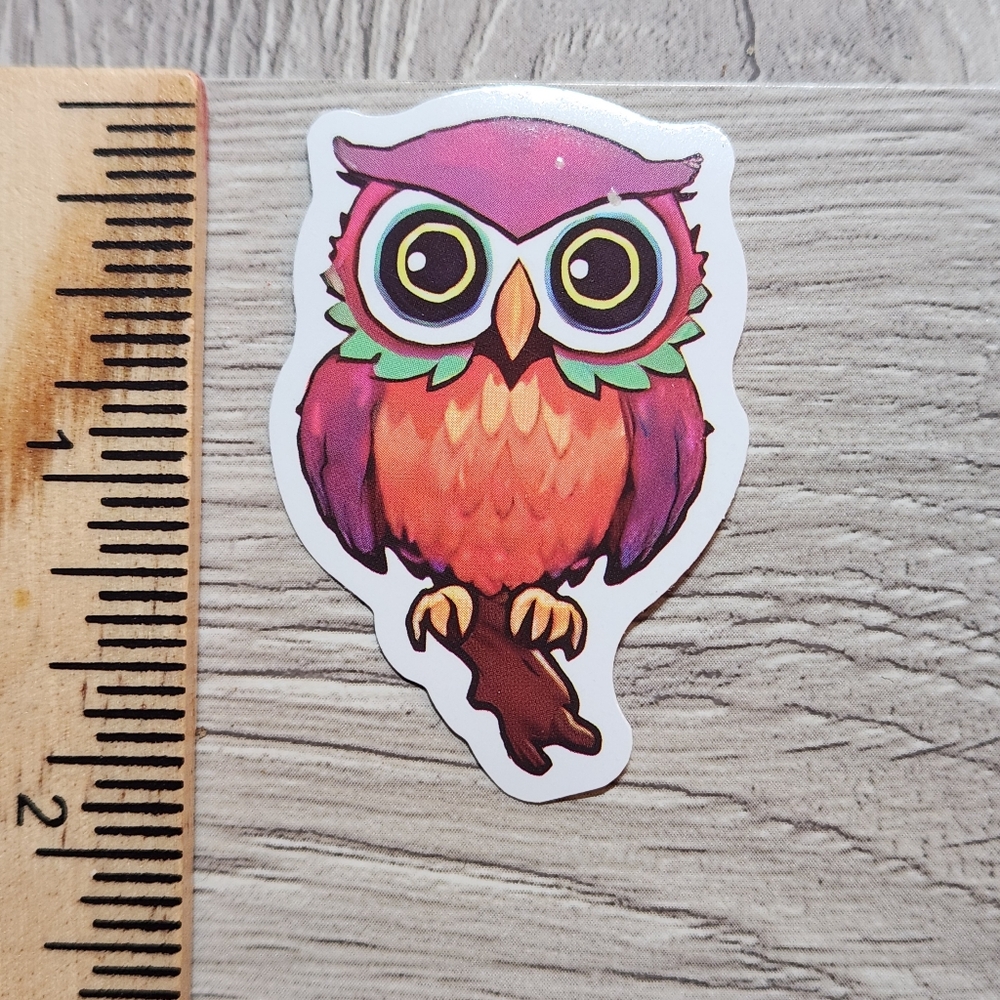 10/$10 Owl Sticker Bird Hoot Owlet Colorful Cartoon